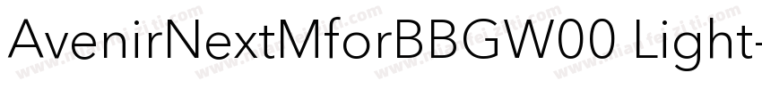 AvenirNextMforBBGW00 Light字体转换